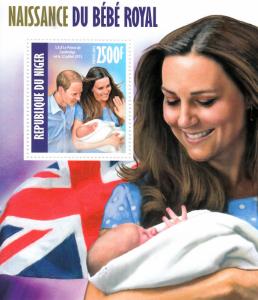 Niger 2013 MNH Birth Prince George Royal Baby 1v S/S William Naissance Bebe