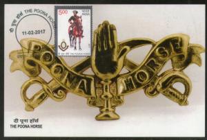 India 2017 The Poona Horse Military Costume Coat of Arms  Max Card # 16437