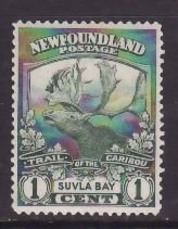 Newfoundland-Sc#115- id28-unused og NH 1c Caribou-Suva Bay-1919-any rainbow col