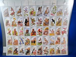 UNITED STATES SCOTT #2286-2335 - FULL PANE AMERICAN WILDLIFE   MNH  (brig)