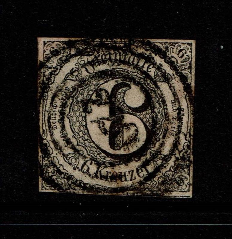 Thurn and Taxis SC# 45, Used (Noted Mi# 9), some toning - S3762