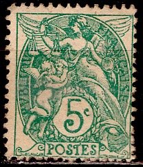 France; 1900: Sc. # 113: *+/MLH Single Stamp