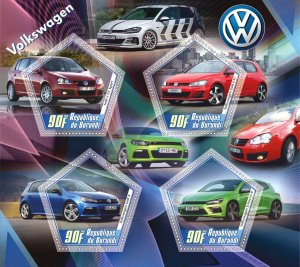 Stamps. Cars. Volkswagen 2019 year 1+1 sheets perforated