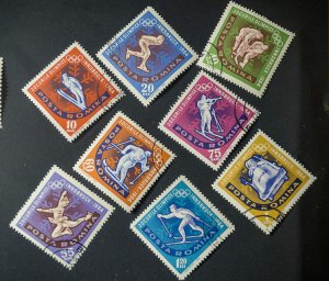 Romania #1597-1604 Perf 14 USED set winter olympics