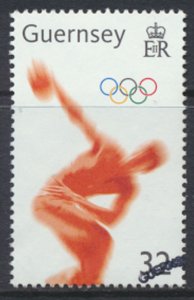 Guernsey  SG 1045  SC# 844 Olympics  First Day of issue cancel see scan