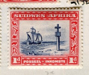 SOUTH WEST AFRICA; 1930s early GV pictorial issue Mint hinged 1d. value