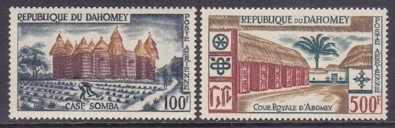 Dahomey C14-15 MNH 1960 Somab House & Royal Court of Abomey Airmail Set VF