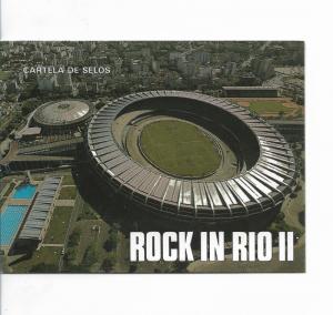 BRAZIL ROCK IN RIO 1991 BOOKLET WITH 12 STAMPS 6 PAIRS CONTINUOS DESIGN MNH