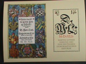 ​GERMANY DDR STAMP-1983-SC#2378- MARTIN LUTHER BIBLES  -MNH S/S SHEET VF