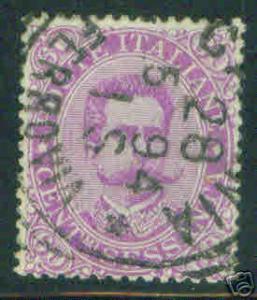 Italy  Scott 55  King Humbert I 1889 stamp CV $35