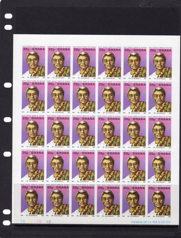 Ghana 1980 Sc#699/703 National Leaders Kwame Nkrumah Mini-Shlt (30) Imperforated