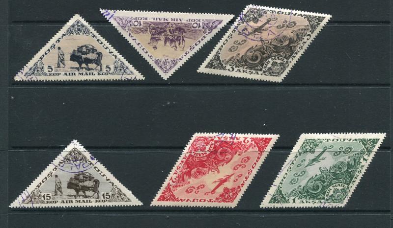 Tannu-Tuva 1936 Sc C10-12 C16-18 Used/CTO 4925