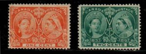 Canada Scott 51-2 Mint hinged (Catalog Value $47.50)