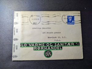 1945 Censored Norway Cover Oslo to New York NY USA