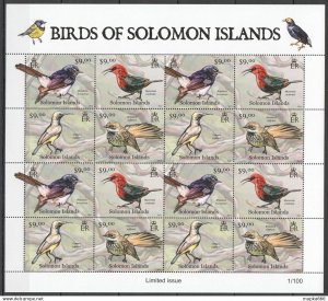 2012 Solomon Islands Birds Fauna #1486-90 ! Unique Sh ** Ls0931