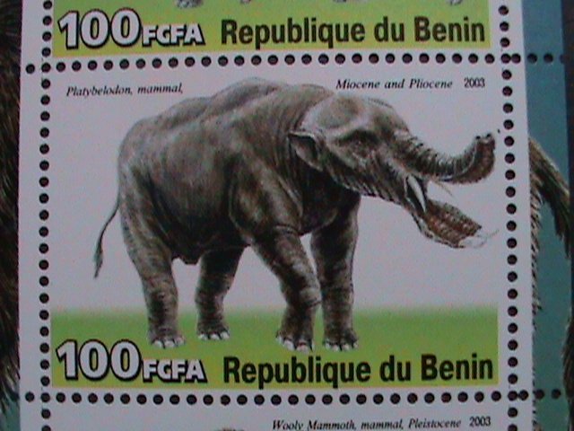 BENIN-2003 PREHISTORY ANIMALS-DINOSAURS- MNH -S/S VF-SCOTT NOT LISTING