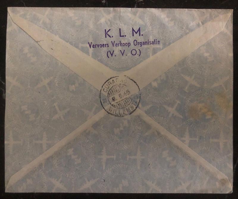 1946 The Hage Holland Airmail cover FFC To Willemstad Curacao Via New York KLM