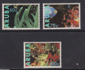 Sc# 56 / 58 Aruba 1990 Marine Life complete set MNH CV: $6.70