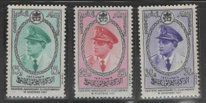 Morocco Scott 19-21 MNH** King Mohamed V CV $5.80