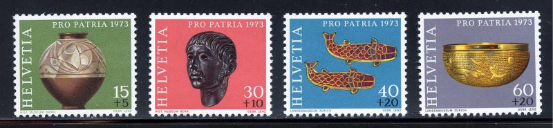 Switzerland B414-17 MNH,   Pro Patria Archaeological Treasures Set  from 1973.