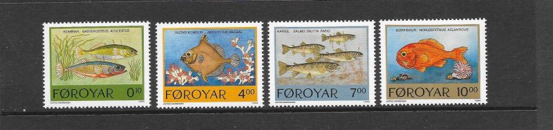 FISH - FAROE ISLANDS-#260-63  MNH