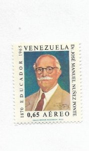 VENEZUELA 1967 NUNEZ PONTE 3RD ANNIVERSARY OF DEATH 1 VALUE MINT NH SC C983