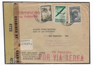 Buenos Aires, Argentina to San Francisco, Ca 1943 Certified Airmail (C5240)