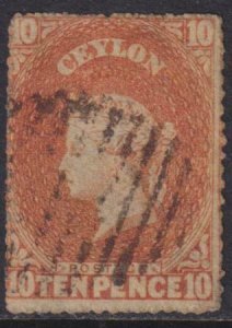 Ceylon 1857 SC 10 Used