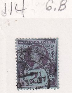 Great Britain  #114  used  1887  Victoria jubilee  2 1/2p