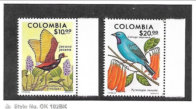 COLOMBIA Sc 858-9 NH issue of 1977 - BIRDS 