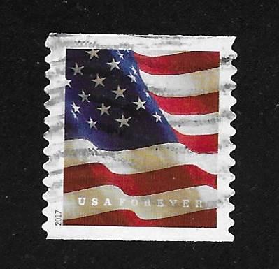 SC# 5158 - (47c) - Flag, micro USPS on right end of 4th Red stripe, used