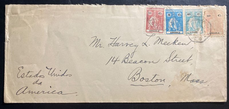 1930s Luanda Portuguese Angola Cover To Boston MA USA 