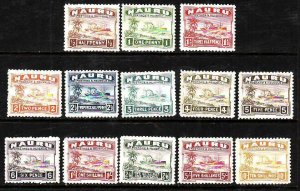 Nauru-Sc#17-30a ex #26- id9- unused og hinged set-Ships-Freighter-1937-48-S/H fe