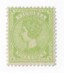 Victoria Sc #174  9p yellow green  OG VF