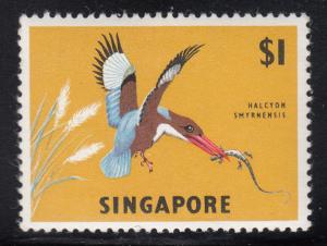 Singapore 1963 MNH Scott #67 $1 White-breasted kingfisher