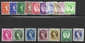 GB 292-308   1952  set 17   VF  NH