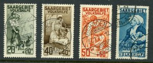 Germany  SAAR Scott B1-4, Mi.104-107  Welfare Used