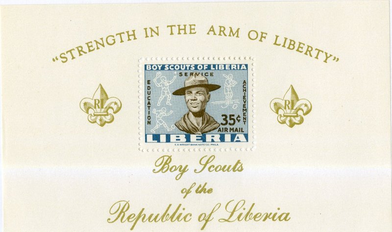 LIBERIA  C136 MH SS SCV $3.50  SCOUTS