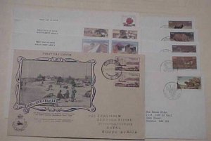 SOUTH AFRICA FDC 9 DIFF. 1949-1981 CACHET ADDRESSED