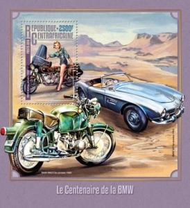 BMW Sport Cars Motorcycles Transport Central Africa MNH stamp set