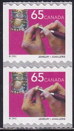 Canada 2002 Sc 1928 Self-Adhesive Coil Jewelry Making 65 Pr Definitive Stamp MNH