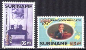 Suriname 1996 100 Years Telegraph G. Marconi set of 2 MNH