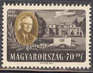 Hungary 1947 Roosevelt Airmails Sc# B198A-CB1C NH