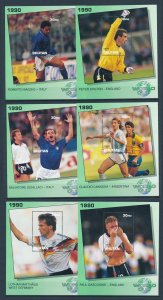 [110587] Bhutan 1991 History World Cup Football Soccer Souvenir sheets MNH