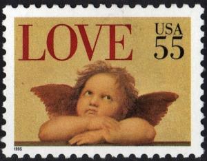 SC#2958 55¢ Love, Cherub Single (1995) MNH