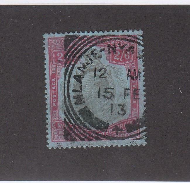 NYASALAND PROTECTORATE # 7 VF-KEV11 2/6d SUPERB SQ CIRCLE SON DATED CV $100+