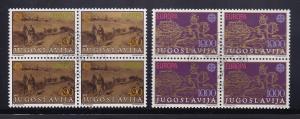 Yugoslavia   #1426-1427  cancelled  1979  Europa  postal history in blocks of 4