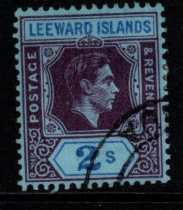 LEEWARD ISLANDS SG111ab 1947 2/= DEEP PURPLE & BLUE/BLUE FINE USED