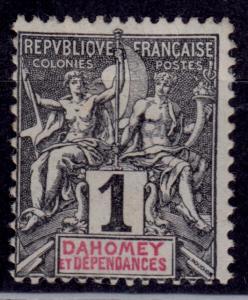 French Colony, Dahomey 1901, Navigation and Commerce, 1c, Scott#1, used
