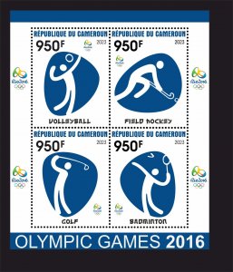 Stamps. Olympic Games in Rio 2016 1 sheet perforated MNH** 2023 year NEW!!